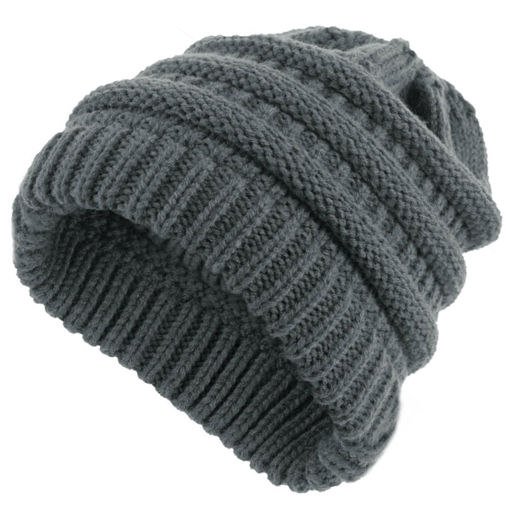 Wholesale Ponytail Knitted Woolen Hats Multi-color Pullover Hats